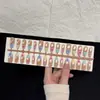 Gelatina de Leite Francesa 30 Peças Unhas Usáveis Contas de Vidro Olho de Gato Novo Estilo Manicure Pronta Pontas de Unha Atacado