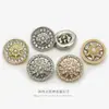Botones de Perla Incrustados con Diamantes Plateados, Botones Metálicos Huecos con Forma de Sol, Botones Decorativos de Alta Gama para Abrigos y Trajes