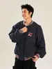 Chaqueta Jacquard 2026 para Hombres y Mujeres, Estilo Americano Invierno Retro Nuevo Diseño, Parche de Béisbol Holgada Chaqueta de Algodón para Pareja