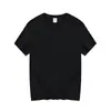 Camiseta de Manga Corta Talla Grande CVC en Stock para Hombre, Cuello Redondo, Color Sólido, Textura de Algodón, Camiseta Lisa, Camiseta Publicitaria Cultural, Logo Imprimible