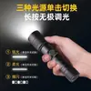 Linterna LED Blanca de Largo Alcance con Zoom Telescópico Portátil de Aleación de Aluminio, Carga Tipo-C, Transfronteriza