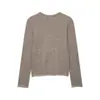 Comércio Exterior Roupas Femininas 2026 Moda Europeia e Americana Slim Fit Botão Único Bloco de Cores Patchwork Acabamento Tricô Cardigan Jaqueta Feminina A37406