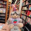 LLavero de peluche con forma de oso y gafas de sol rojas de Internet, bonito colgante para bolso escolar, joyería pequeña, llavero para coche, regalo al por mayor