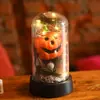 Enfeites Transfronteiriços Cabeça de Abóbora de Halloween Vidro Pequeno Buquê Presente Criativo Luminária de Mesa Noturna Fabricante Atacado Pequenos Presentes