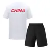 Traje Deportivo de Camiseta de Manga Corta de Secado Rápido con Cuello Redondo Chino de Verano y Pantalones Cortos Uniformes de Entrenador para Padres e Hijos Personalización Grupal al por Mayor