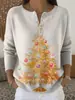 Sudadera de Punto con Cuello en V, Botones y Mangas Largas, Estilo Nuevo Transfronterizo, Otoño e Invierno, Suéter con Estampado de Moda Personalizado para Mujer