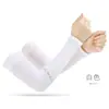 Manga de Hielo Raya al por Mayor para Protección Solar para Hombres y Mujeres, Protección UV Sin Dedos para Ciclismo al Aire Libre Mangas de Seda de Hielo para Brazos Guantes