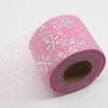 Tela de malla copo de nieve plateado caliente de 6 cm hecha a mano DIY accesorios de joyería accesorios para el cabello horquilla material de lazo