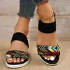 2026 Sandalias de Tallas Grandes para Mujer de Comercio Electrónico Transfronterizo Verano Tacón Plano Tacón de Cuña Suela Gruesa Boca de Pez Banda Elástica Sandalias Romanas