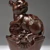 Ornatos Esculpidos em Ébano, Rato, Boi, Tigre, Coelho, Dragão, Cobra, Cavalo, Ovelha, Galo, Macaco, Cachorro, Porco, Lingote, Doze Signos do Zodíaco, Um Conjunto de Artesanato