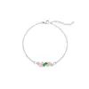 Pulsera de Lujo de Alta Gama Accesible Transfronteriza Europea y Americana para Mujer, Versátil Cobre Oro de 18K DIY Incrustado Joyería de Collar Piedra de Nacimiento de Diciembre