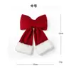 Decoración navideña lazo rojo grande lazo de terciopelo tridimensional boda Navidad Año Nuevo decoración de ambiente colgante