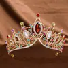 Acessórios de Cabelo para Casamento Ornamentos de Liga Cruzamento Europeu e Americano Retrô Coroa Barroca Coroa Grande de Strass Olho de Cavalo Faixa de Cabeça