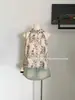 Top Halter de Verão Tendência e Único com Estampa de Leopardo Retrô Toque Suave Amarração no Pescoço Emagrecedor