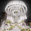 Accesorios de Boda Arte de Hierro Marco Redondo de Cinco Anillos Marco Superior de Rueda de la Fortuna Cuentas de Posicionamiento Lluvia de Meteoros Anillo de Hierro de Techo Boda