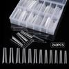 Nail Art Lender Denim Nail Art 240 Caixa Transparente Cor Natural Francesinha Meio Liso Denim Nail Art