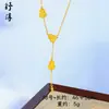 Colar Gelo Triturado Dourado Brilhante Estilo Livro Vermelho Pequeno, Novo Anel de Corrida Esmaltado Corrente Clavícula Gelo Triturado