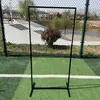 Novo painel de ferro para casamento com moldura retangular, suporte de fundo para decoração de casamento, arco de suporte com moldura quadrada geométrica, portal de flores