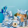 Papel de Copia Gradiente Azul Wx198 17g Dulce de Regalo Papel de Envoltura a Prueba de Humedad Contraste Dorado Papel Decorativo de Pera