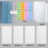 Cuaderno Macarrón Color Degradado Transfronterizo Carpeta A6 Bolsa con Cremallera Libro de Contabilidad de Presupuesto en Efectivo Personalizado Venta al por Mayor