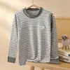 Camiseta interior de algodón de manga larga para niños para otoño e invierno, cuello semi-alto, para niños y niñas, top sencillo de cuello medio