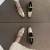 Zapatos Mary Jane Retro Franceses, Zapatos Pequeños de Piel, Zapatos de Mujer Estilo Coreano, Zapatos de Tacón para Primavera y Verano, Zapatos Planos con Faldas, Zapatos Plateados