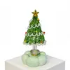 10.5cm Base Giratoria de Cerámica Jingdezhen Adorno de Árbol de Navidad Manualidades de Vidrio Cerámicas Navideñas