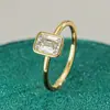 Anillo de Plata S925 Nuevo para Mujer Etsy Venta Caliente Transfronteriza Chapado en Oro de 18 Quilates Anillo Mayorista de Origen Anillo de Moissanita