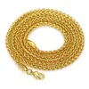 Cadena de Collar de Cola de Zorro Chapada en Oro de 18 Quilates Caliente para Comercio Exterior Europeo y Americano Cadena de Oro Grande para Hombres Cola de Caballo de Discoteca