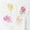 Clips de Papel Coloridos con Forma de Rosa, Clips de Metal Creativos, Marcadores para Estudiar y Oficina, Clips para Papel, Clips para Libros, Clips para Agendas, Clips para Recibos