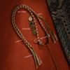 Cuerda colgante Xizang tejida a mano, cuerda para collar thangka del Dios de la Riqueza de las cinco direcciones, cuerda para colgante Tianzhu, cuerda de algodón frotado a mano, cuerda para cadena de clavícula
