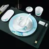 Nueva Mesa de Hotel Estilo Chino, Vajilla de Moda, Platos de Hueso, Tazones, Tazas de Té, Cucharas, Pinturas de Paisajes, Nueva Cerámica Pisos Club de Hotel