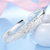 Pulsera Abierta de Plata con Tallado de Pavo Real en Forma de C, Moda Elegante y Versátil para Mujer Loftily, Joyería para Amigas