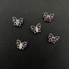 Aleación de Titanio ASTM F136 Marqueza Hueca Mariposa Incrustada con Diamantes Circonita 5A Finamente Tallada Joyería para Perforación Lanzada a Mano 0.9 Calibre