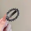 Presilha de Mola Borboleta com Strass Coreano Acessório de Cabelo Simples Presilha Oval Oca Exquisita para Mulheres Grampo Horizontal de Meio-Rabo de Alto Padrão Grampo Superior