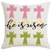 Funda de Almohada de Primavera de Pascua Transfronteriza Amazon Lino Estampado Cojín para Sofá Sala de Estar Dormitorio Cojín de Coche