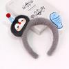 Diadema de Pingüino de Peluche Estilo Coreano para Mujer, Máscara de Maquillaje de Dibujos Animados Linda y Dulce de Ala Ancha, Diadema de Prensa para el Cabello, Diadema de Cabeza de Pez