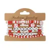 Pulseira de Contas com Elementos de Tênis, Baseball e Basquete Transfronteiriços Moda Esportiva Estilo Esportivo Conjunto de Pulseiras Elásticas de Argila Macia