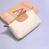 Carteira Feminina Nova Elegante de Couro PU, Clutch Feminina Color Block, Bolsa de Pulso Versátil de Nicho Portátil com Grande Capacidade