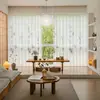 Tecido para Cortina de Varanda Yanzisha Estilo Japonês Transparente mas Não Revelador Sala de Estar Algodão Linho Cortina Translúcida Tecido de Cortina Leve Atacado