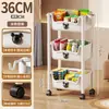 Carrito de almacenamiento de pie con diseño de dibujos animados de moda para juguetes y bocadillos de dormitorio, organizador móvil para huecos de baño