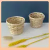 Cesta de organización tejida bambú tejido madera bambú tejido cesta de almacenamiento cesta tejida cesta de flores cesta de bambú para artículos de escritorio pequeños cesta cesta