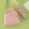 Versão Coreana de Fofo Sanrio Criativo Macaron Clutch Chaveiro Cor de Doce Pequena Carteira de Moedas Bolsa de Couro para Chaves