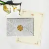 Polvo de Brillo Dorado Sobre Sello de Cera Diario DIY Regalo para Adultos Tarjeta de Felicitación Invitación Examen de Admisión Preparatoria Sobre Multicolor Venta al por Mayor