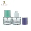 Frasco Dispensador Cosmético Tipo Bomba de Fundo Grosso Redondo Reto Novo Estilo 30ml para Base Líquida, Frasco Vazio 30ml para Produto de Skincare
