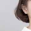Pendientes de plata de ley S925 con diseño asimétrico de alce y diamantes, con astas pequeñas y sencillas, G4508