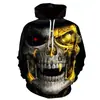 Halloween Noite de Natal Grito Pulôver Masculino Gola Redonda Estampa 3D Casual Outono Moletom com Capuz Fabricantes Diretos