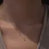 Popular Exquisito Collar con Colgante Doble Capa Estrella de Xiaohongshu, Cadena de Clavícula de Gama Alta y Única, Envío Directo de Una Pieza