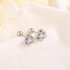 Aretes de Hebilla de Tornillo de Flor Rosa para Mujer Exquisitos Aretes Dulces de Moda que Combinan con Todo Aretes de Flor para Dormir Recogida Libre Levantar Orejas