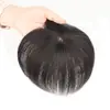Postizo para mujer, hecho con 100% cabello humano real, para un look natural y sin costuras en la coronilla.. Es una extensión de cabello recta, redonda, de una sola pieza.